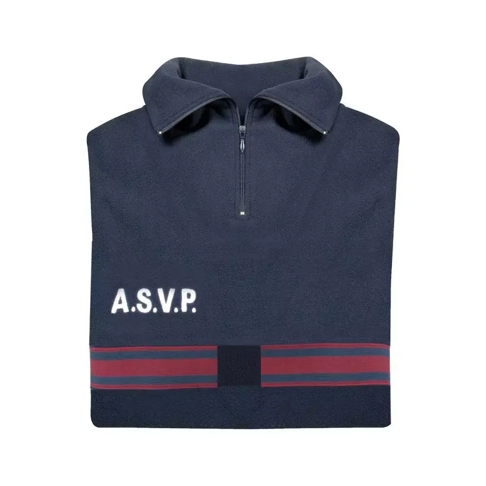 Pull polaire ASVP bandes bordeaux Pull polaire ASVP bandes bordeaux