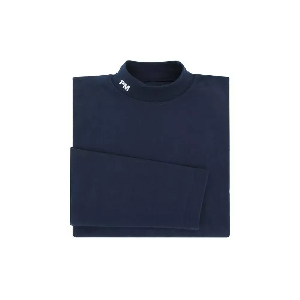 Sous-pull marine col montant broderie PM