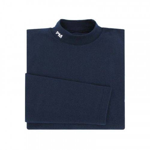 Sous-pull marine col montant broderie PM