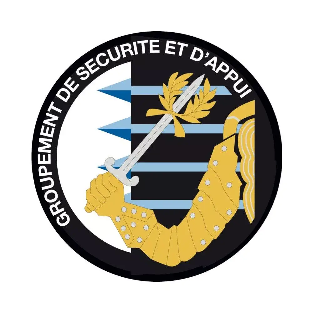 Ecusson de Bras Brode Groupement de securite et d'appui GSAN