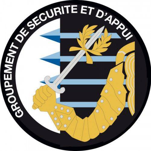 Ecusson de Bras Brode Groupement de securite et d&#039;appui GSAN