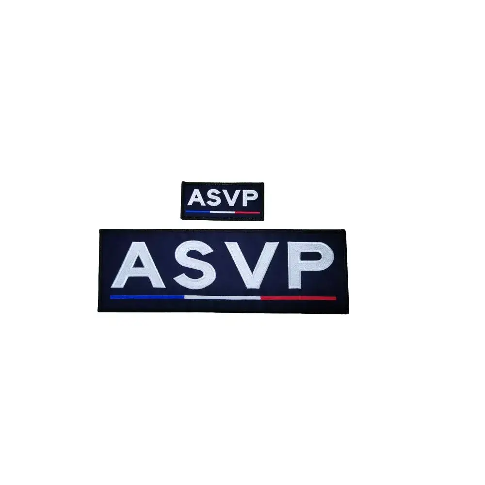 Jeu de bande ASVP brodé France