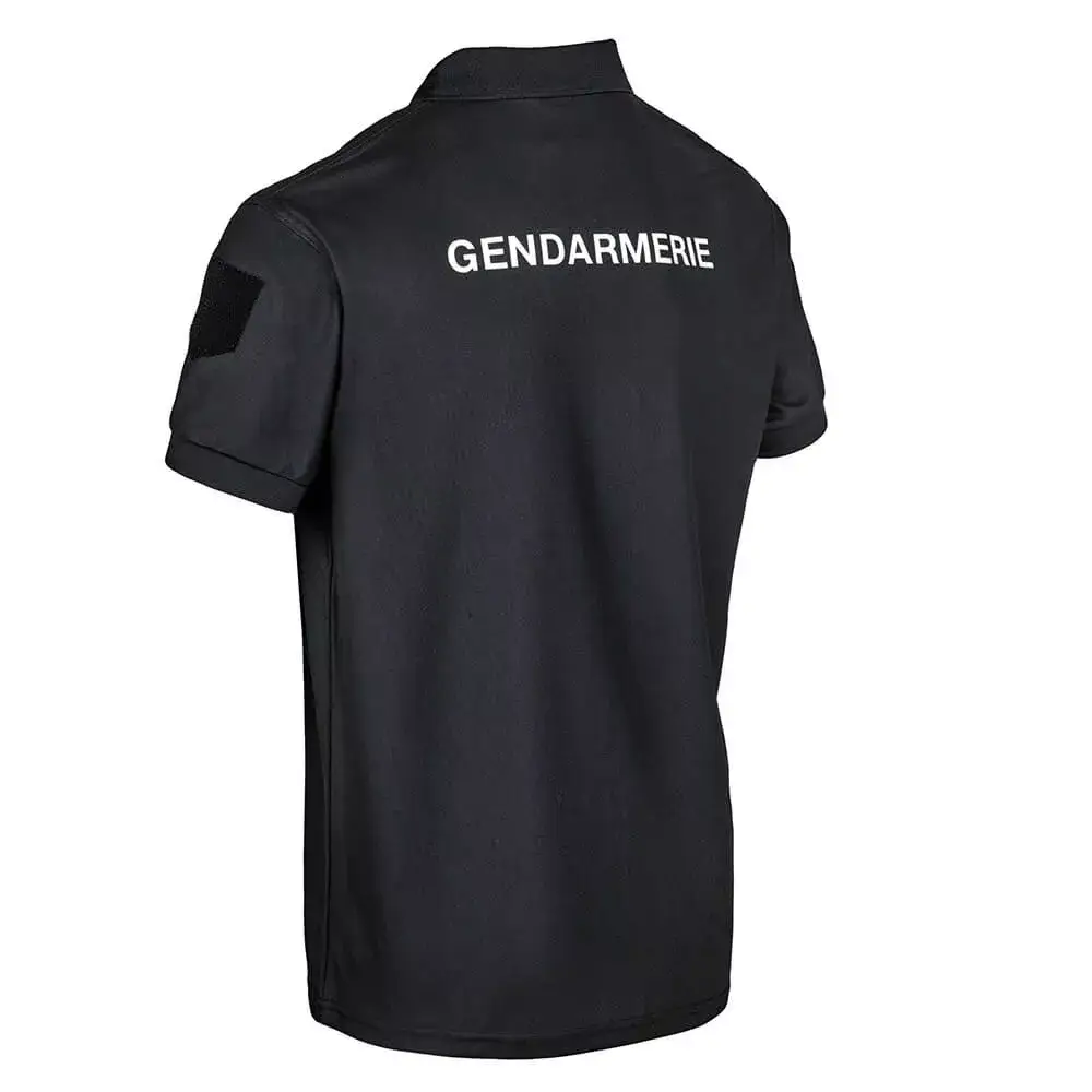 Polo respirant manches courtes noir Gendarmerie