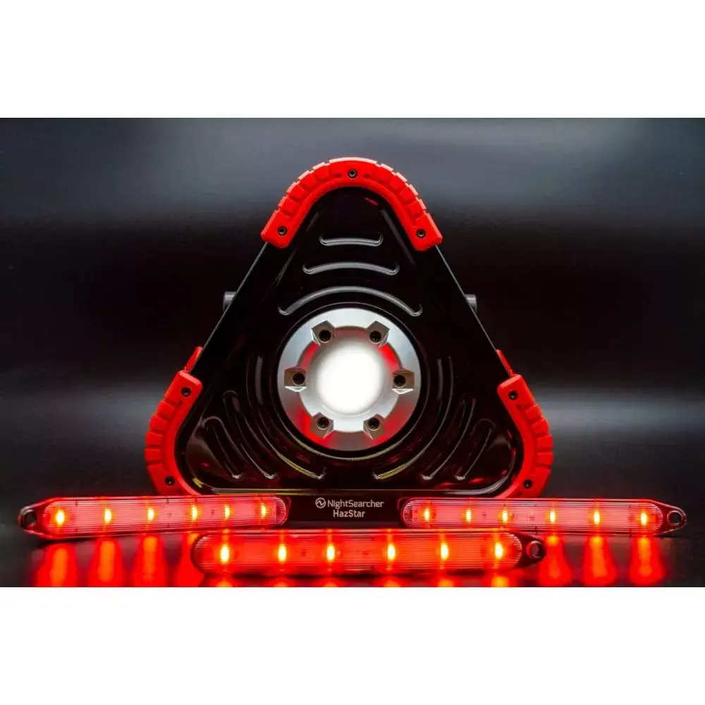 Triangle de signalisation lumineux 3 en 1 rechargeable - 2000 lumens