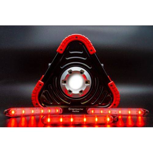 Triangle de signalisation lumineux 3 en 1 rechargeable - 2000 lumens