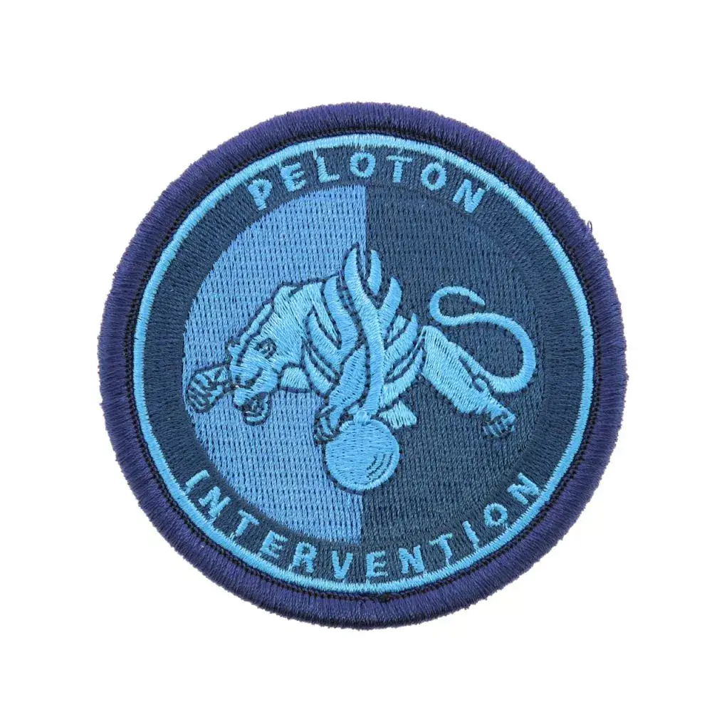 Ecusson de bras brodé Gendarmerie Mobile Peloton Intervention Basse Visibilite Bleu Ecusson de bras brodé Gendarmerie Mobile Peloton Intervention Basse Visibilite Bleu