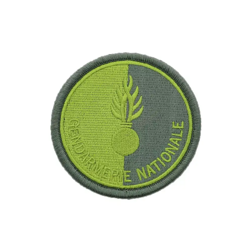 Ecusson de bras brode Gendarmerie Nationale basse visibilite vert Ecusson de bras brode Gendarmerie Nationale basse visibilite vert