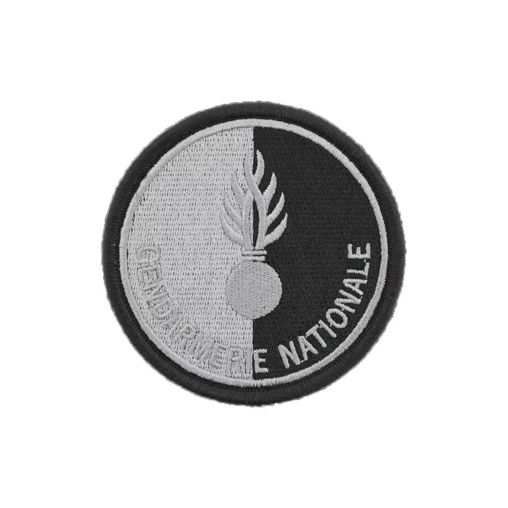 Ecusson de bras brode Gendarmerie Nationale basse visibilite noir Ecusson de bras brode Gendarmerie Nationale basse visibilite noir