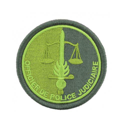 Ecusson de bras Gendarmerie OPJ basse visibilite vert