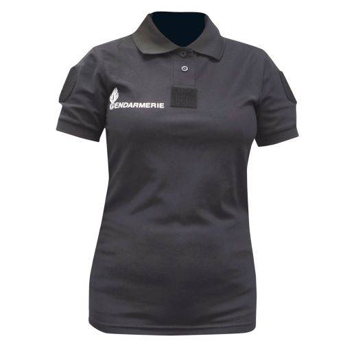 Polo femme gendarmerie noir Cooldry