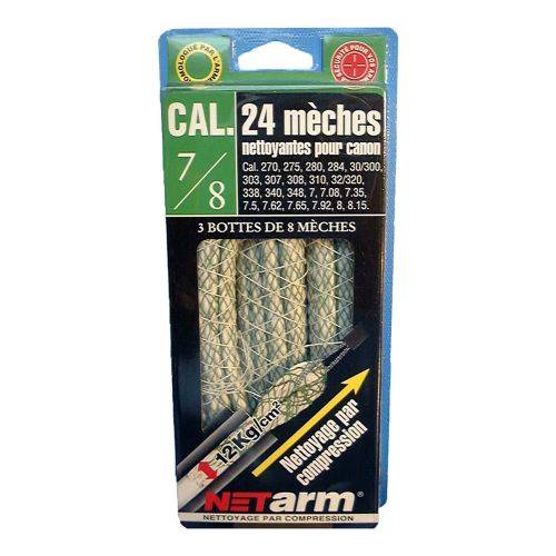 Blister de 24 meches vertes 7mm à 8,15mm NETARM