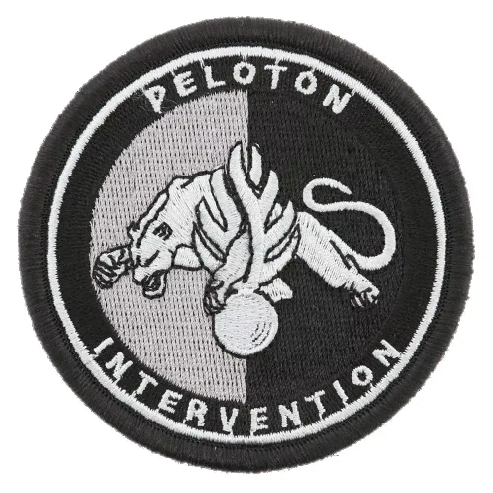 Ecusson de bras brode Gendarmerie Mobile Peloton Intervention noir Ecusson de bras brode Gendarmerie Mobile Peloton Intervention noir
