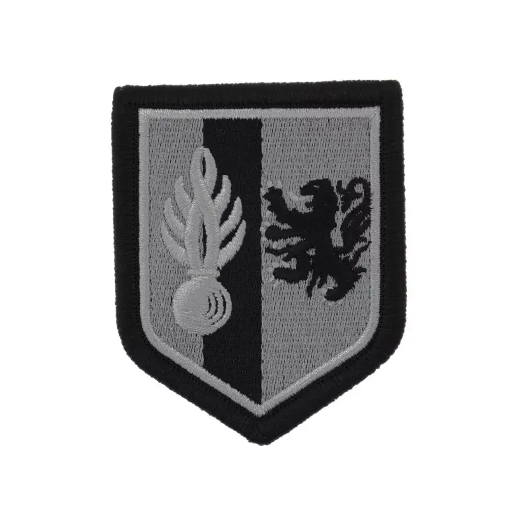 Ecusson de Bras Brode Zone de defense de Lille BV Noir
