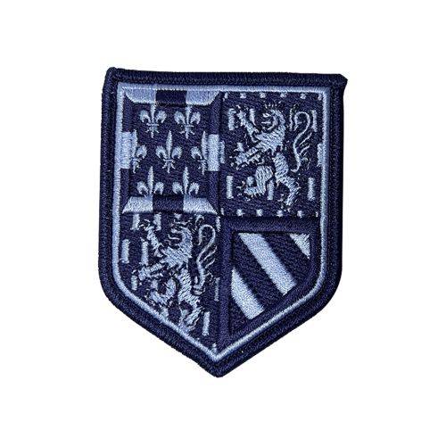 Ecusson de bras brode Bourgogne Franche-Comté basse visibilite bleu