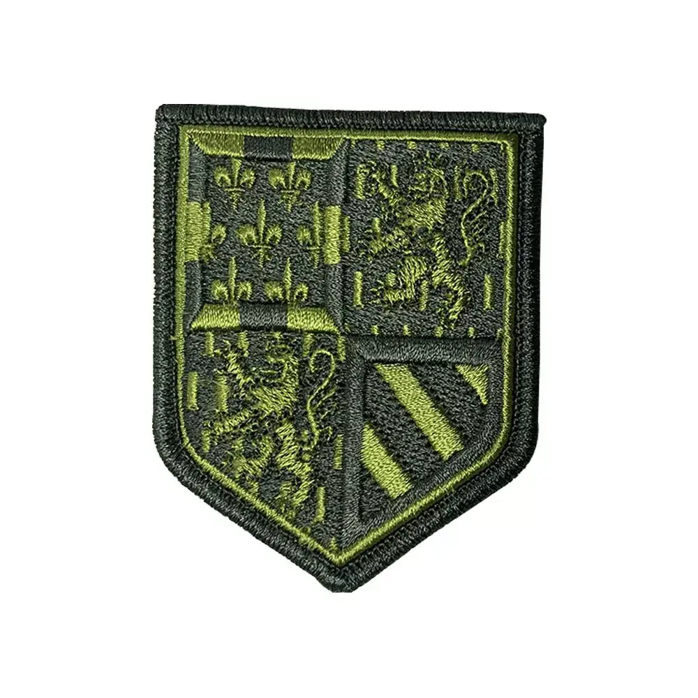 Ecusson de bras brode Bourgogne Franche-Comté basse visibilite vert