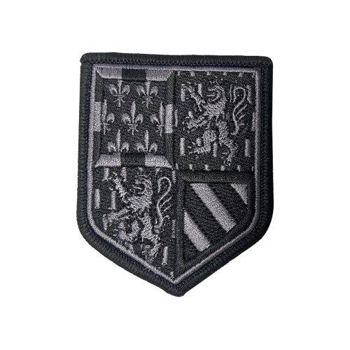 Ecusson de bras brode Bourgogne Franche-Comté basse visibilite noir