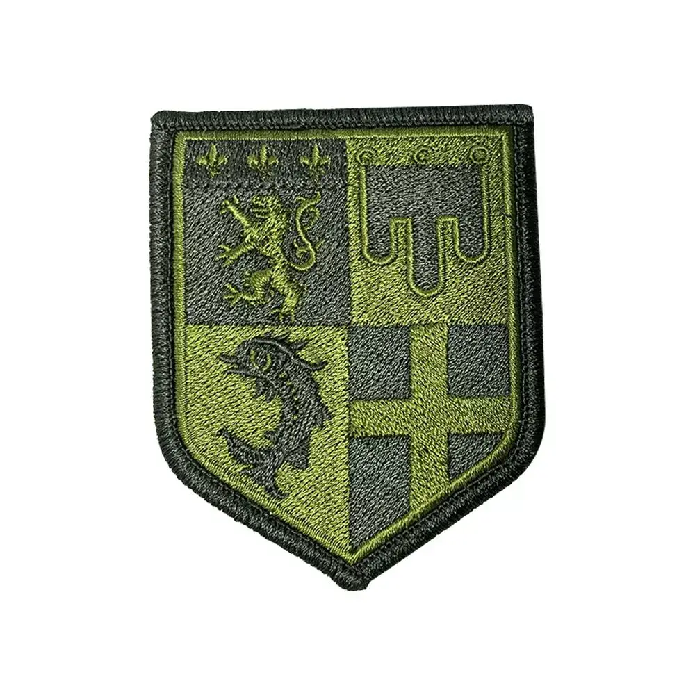Ecusson de bras brode Auvergne-Rhone-Alpes basse visibilite vert
