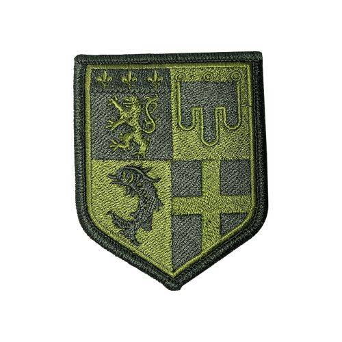 Ecusson de bras brode Auvergne-Rhone-Alpes basse visibilite vert