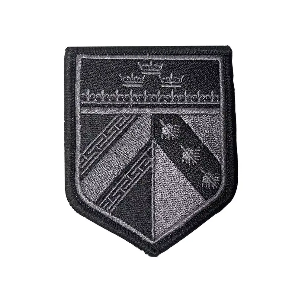 Ecusson de bras brode Alsace Champagne-Ardenne Lorraine basse visibilite noir