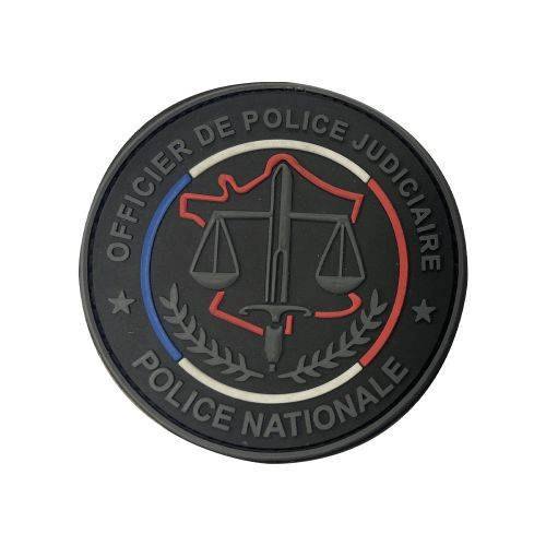 Ecusson de bras PVC OPJ Police Nationale - Fond noir