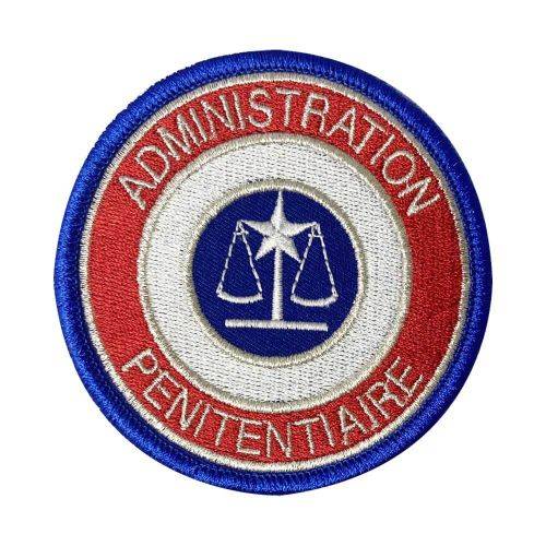 Ecusson de bras brode circulaire Administration Pénitentiaire
