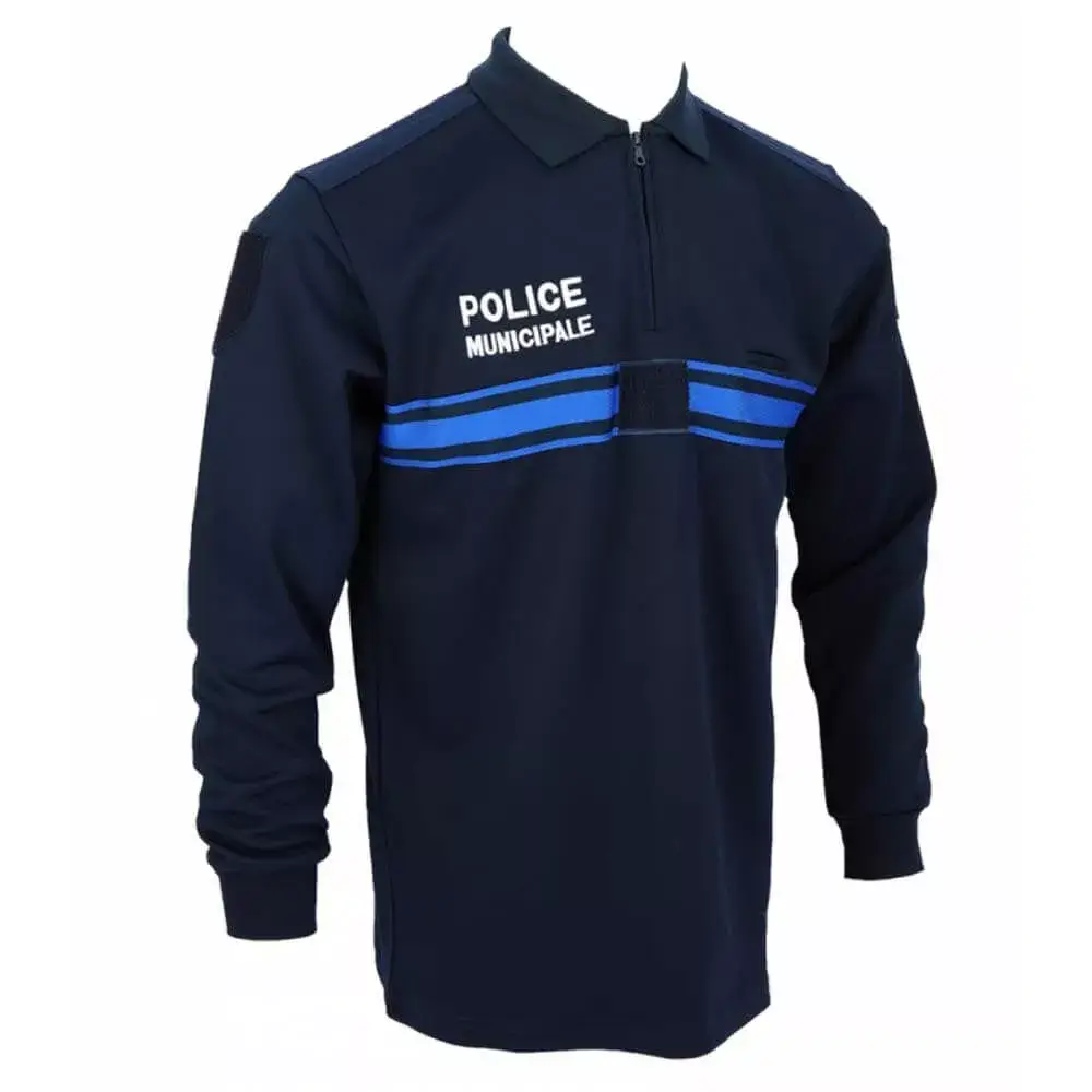 Polo zip manches longues double face Police Municipale - DMB Uniforme Polo zip manches longues double face Police Municipale - DMB Uniforme