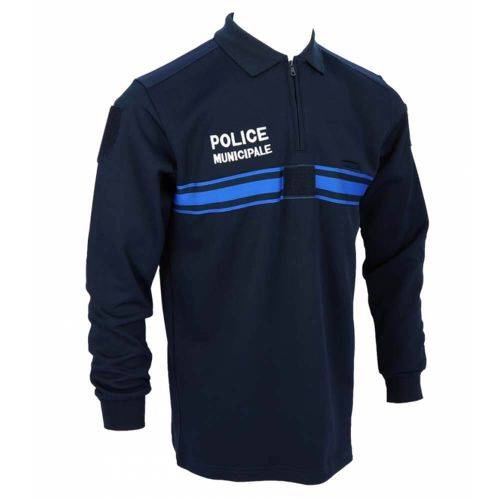 Polo zip manches longues double face Police Municipale - DMB Uniforme