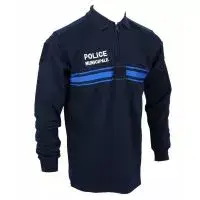Polo zip manches longues double face Police Municipale - DMB Uniforme