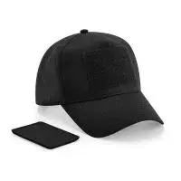 Casquette 5 pans avec patch amovible personnalisable noir