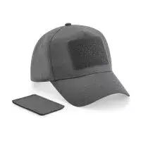 Casquette 5 pans avec patch amovible personnalisable gris