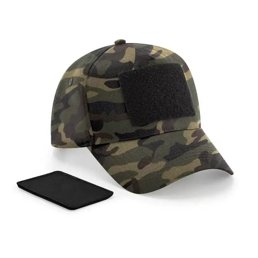 Casquette 5 pans avec patch amovible personnalisable camo