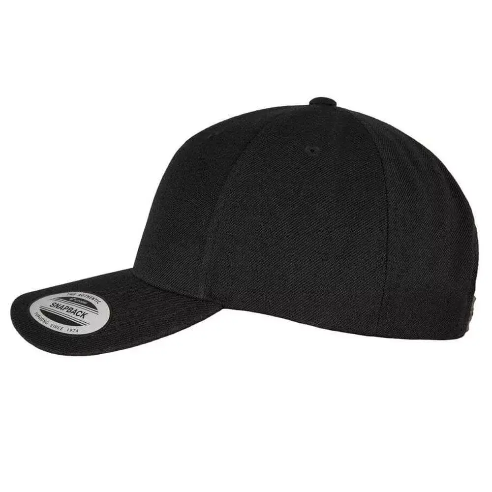 Casquette en laine 5 pans personnalisable noir Casquette en laine 5 pans personnalisable noir