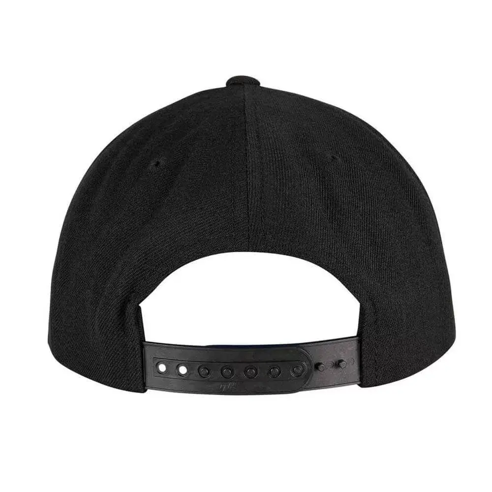 Casquette en laine 5 pans personnalisable noir Casquette en laine 5 pans personnalisable noir