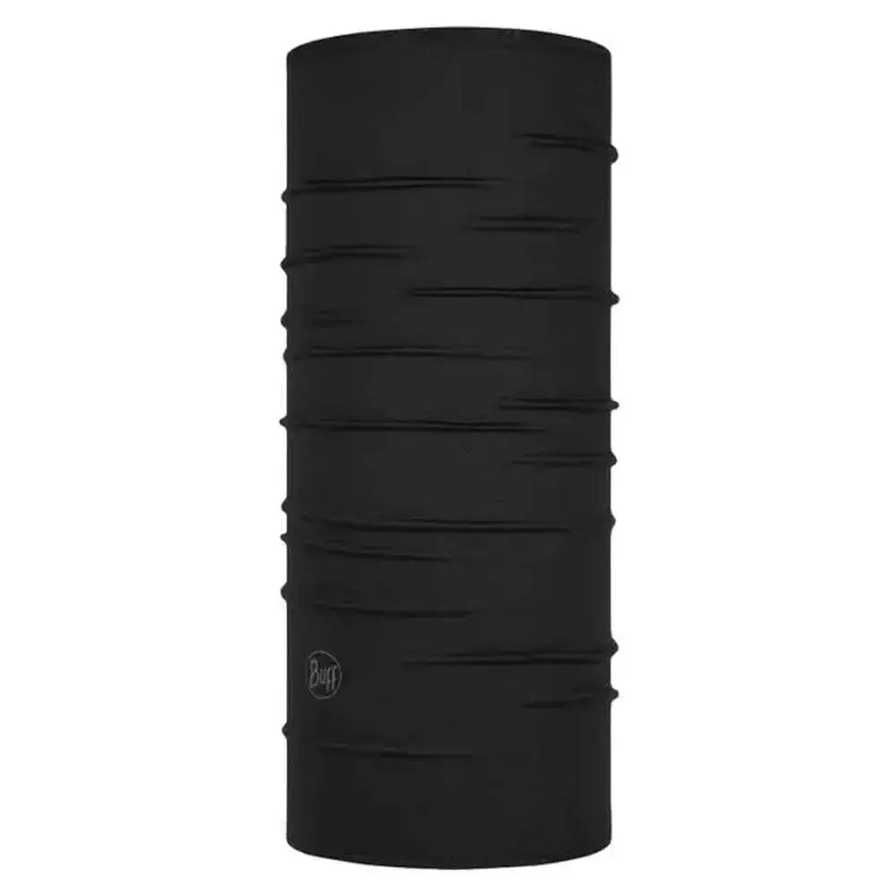 Tour de cou noir en laine merinos - Buff