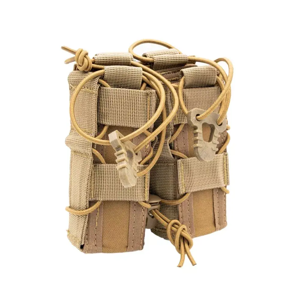 Porte chargeur double 9 mm coyote - ADN Tactical Porte chargeur double 9 mm coyote - ADN Tactical