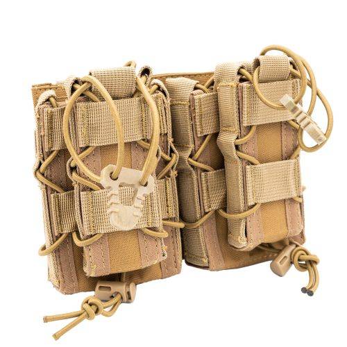 Porte chargeur double mixte 9mm / 223/M4 coyote - ADN Tactical