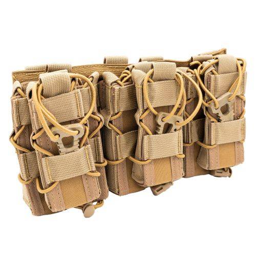 Porte chargeur triple mixte 9mm / 223/M4 coyote - ADN Tactical