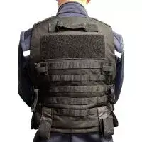 Gilet d'intervention Molle porte plaques noir V2 - ADN Tactical