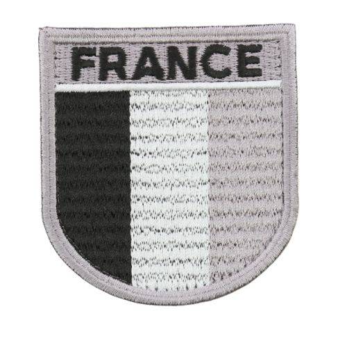 Ecusson de Bras Brode FRANCE B.V noir/gris