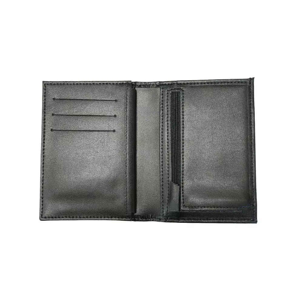 Porte carte 3 volets 100 % cuir véritable avec porte-monnaie Porte carte 3 volets 100 % cuir véritable avec porte-monnaie