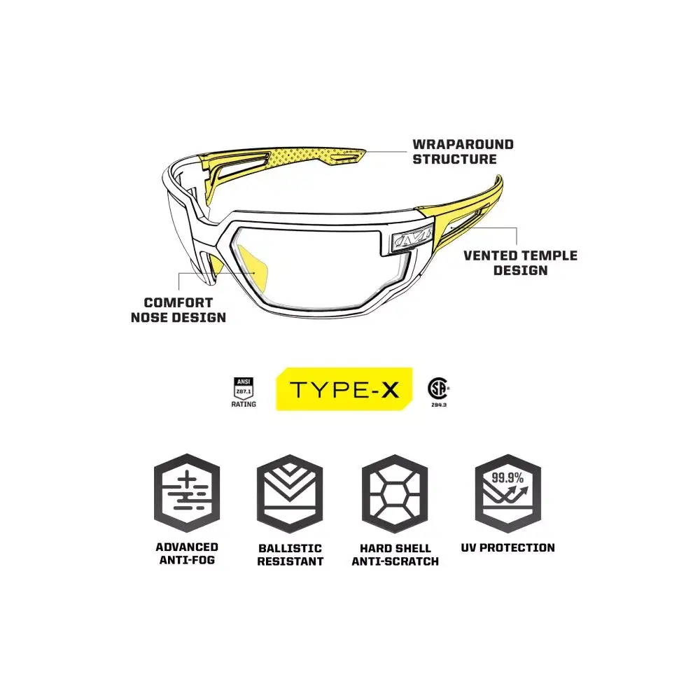 Lunettes de protection balistique Mechanix Type-X Fumées