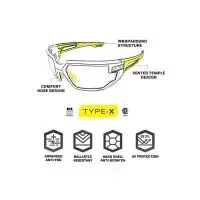 Lunettes de protection balistique Mechanix Type-X Fumées