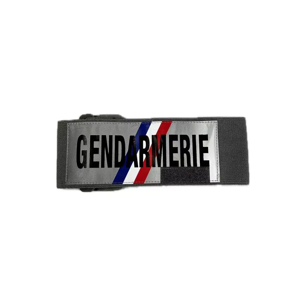 Brassard Gendarmerie reglable avec support velcro numero RIO