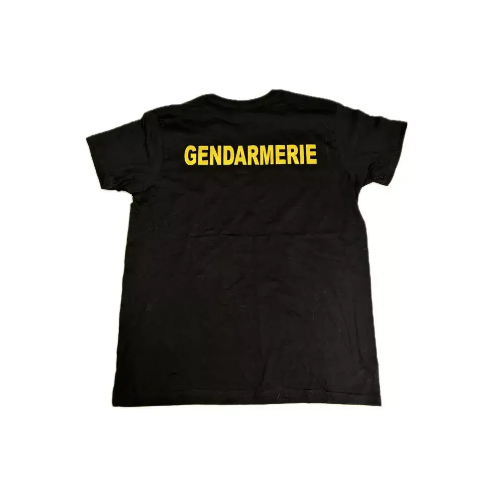 Tee-shirt coton noir Gendarmerie Tee-shirt coton noir Gendarmerie