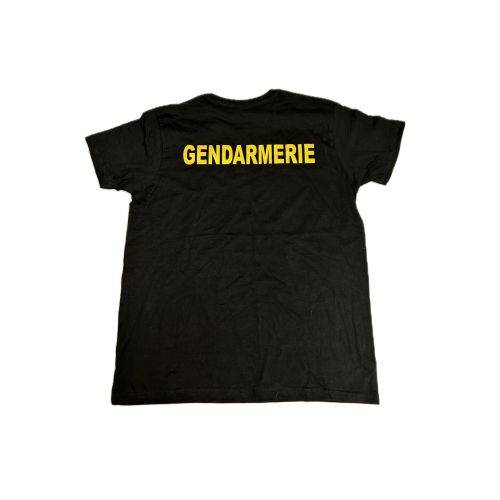 Tee-shirt coton noir Gendarmerie