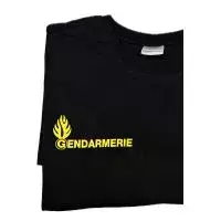 Tee-shirt coton noir Gendarmerie