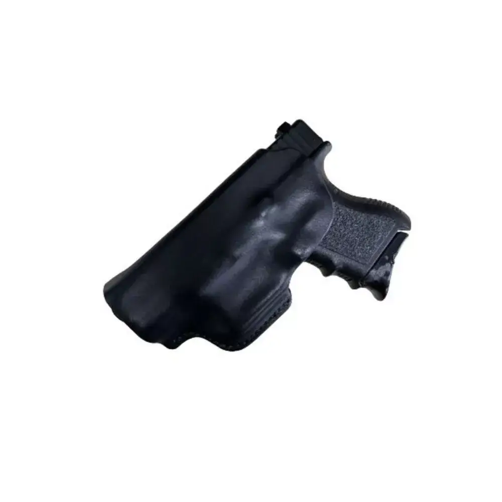 Holster Inside pour Glock 26 avec Clip métallique Pring Steel J-CLIP simple Fabrication Française By Passion cuir - ADN Tactical Holster Inside pour Glock 26 avec Clip métallique Pring Steel J-CLIP simple Fabrication Française By Passion cuir - ADN Tactical