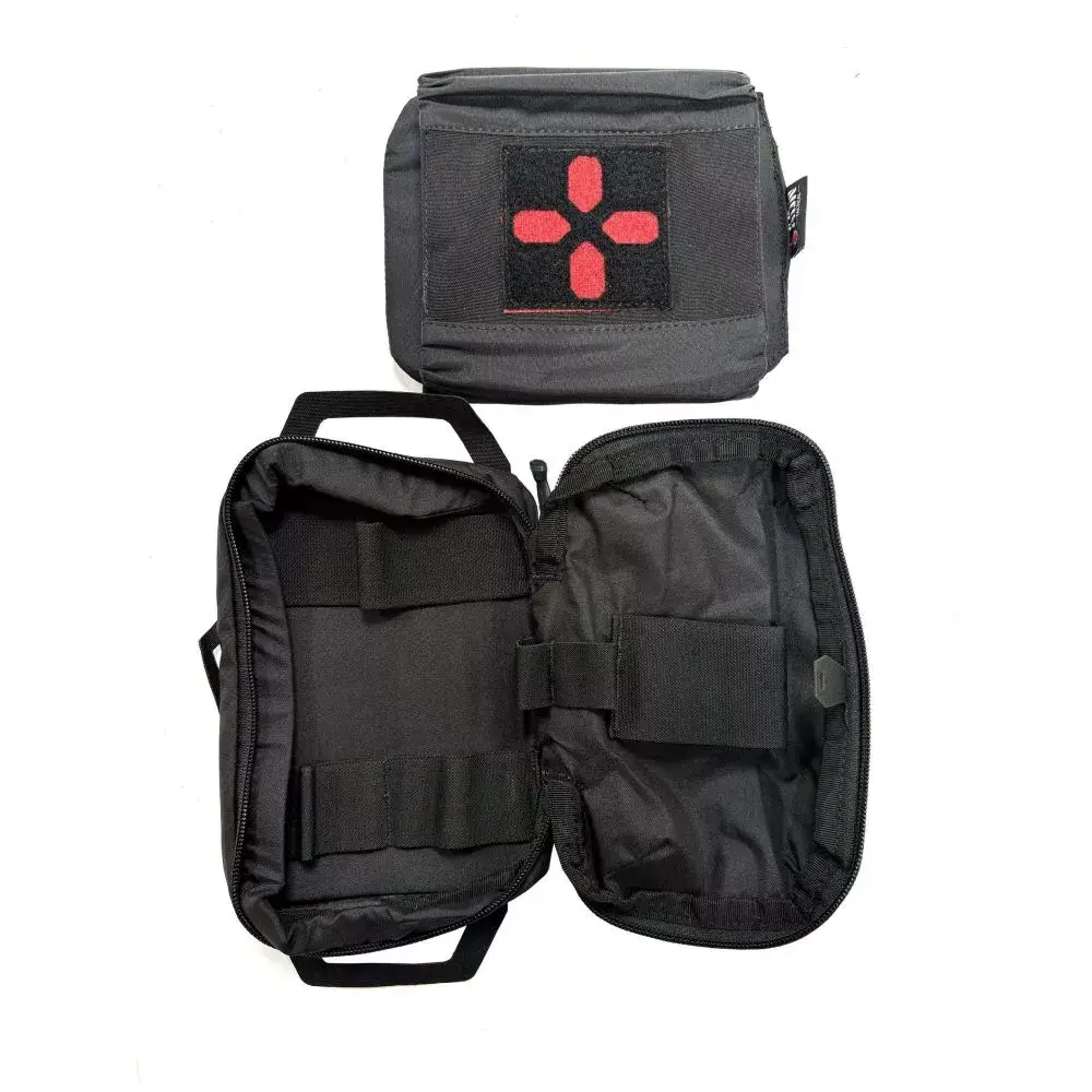 Poche médicale extra plate noir/rouge - ADN Tactical