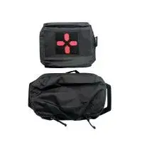 Poche médicale extra plate noir/rouge - ADN Tactical