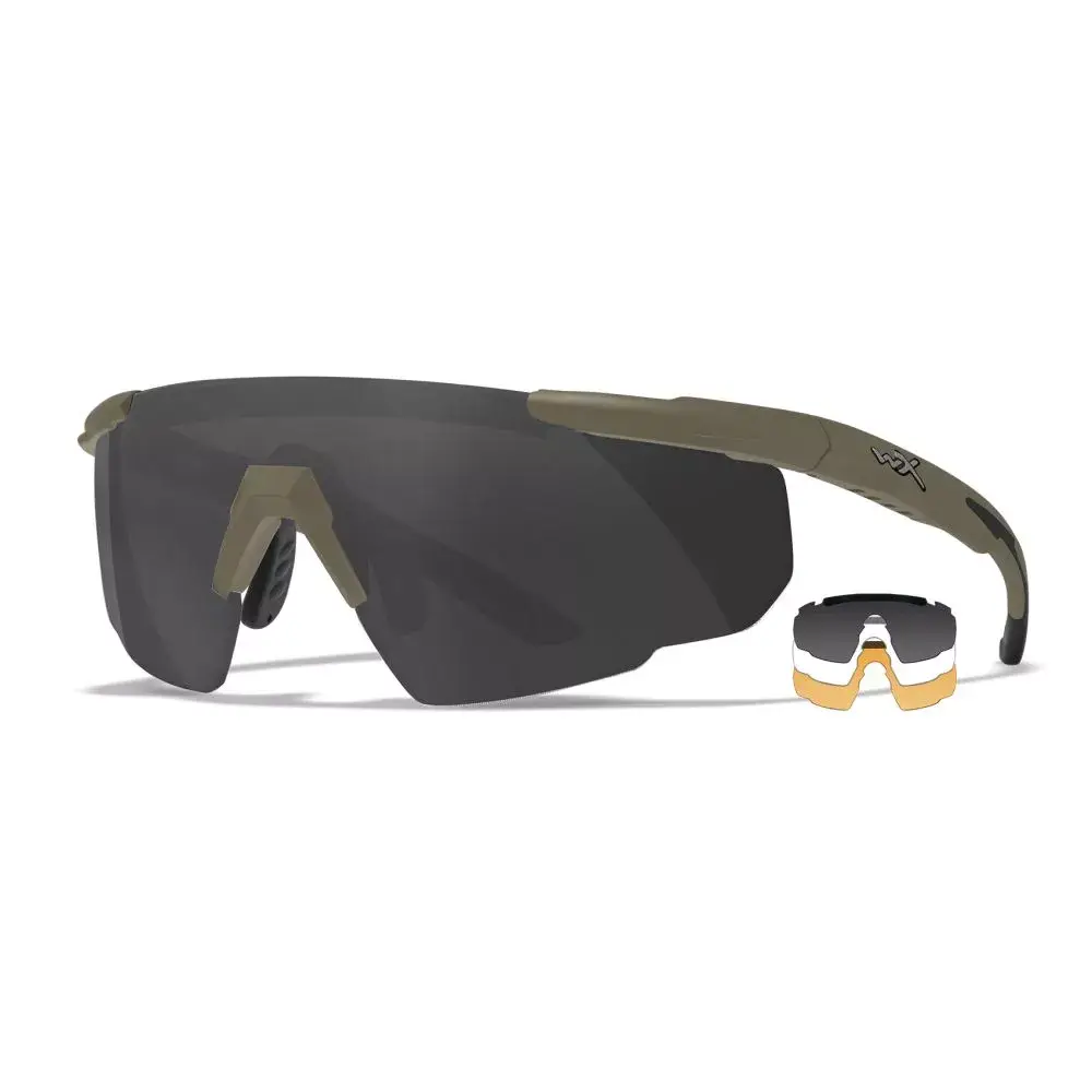 Kit lunettes Saber Advanced coyote verres fumés, clairs et oranges - Wiley X Kit lunettes Saber Advanced coyote verres fumés, clairs et oranges - Wiley X